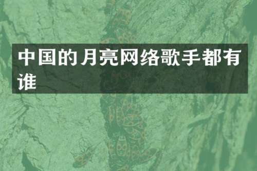 中国的月亮网络歌手都有谁