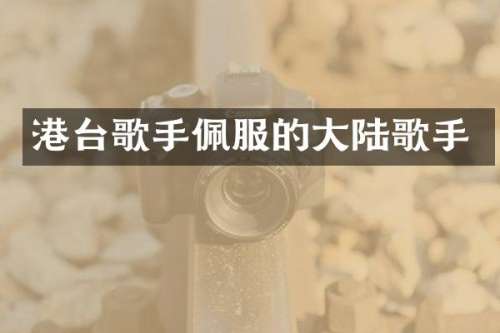 港台歌手佩服的大陆歌手