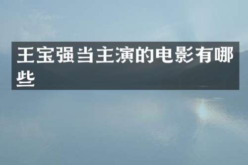 王宝强当主演的电影有哪些