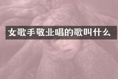 女歌手敬业唱的歌叫什么