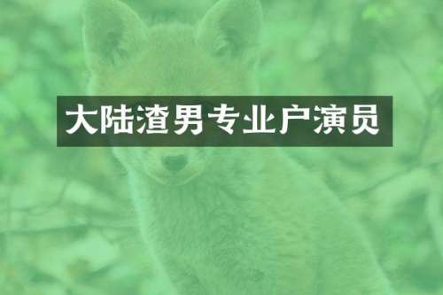 大陆渣男专业户演员