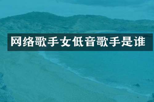 网络歌手女低音歌手是谁