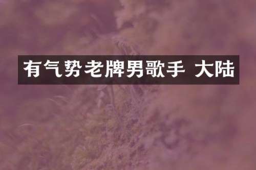 有气势老牌男歌手 大陆
