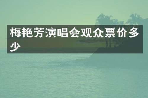 梅艳芳演唱会观众票价多少