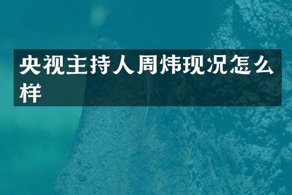央视主持人周炜现况怎么样
