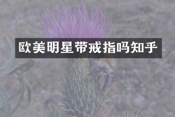 欧美明星带戒指吗知乎