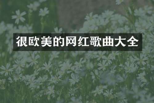 很欧美的网红歌曲大全