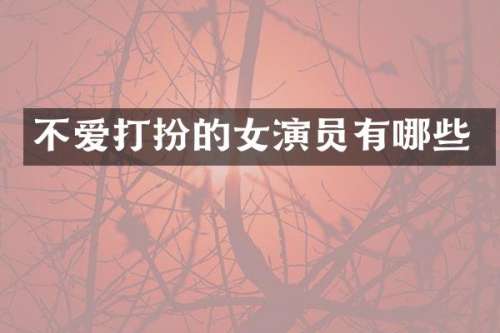 不爱打扮的女演员有哪些