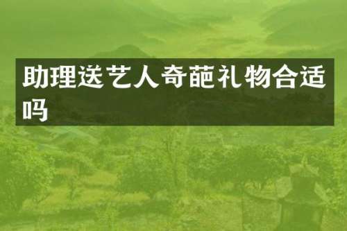 助理送艺人奇葩礼物合适吗