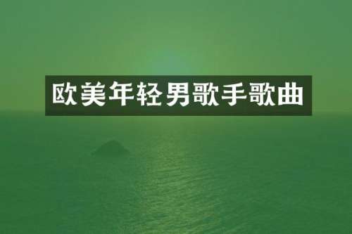 欧美年轻男歌手歌曲