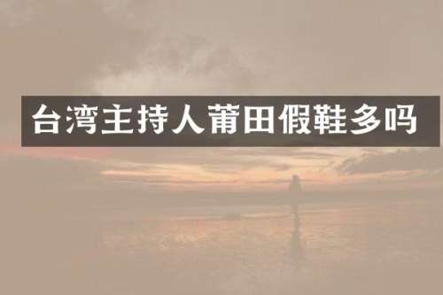 台湾主持人莆田假鞋多吗
