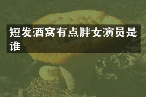 短发酒窝有点胖女演员是谁