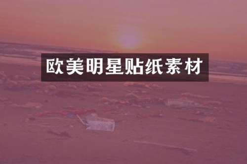 欧美明星贴纸素材