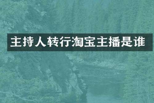 主持人转行淘宝主播是谁