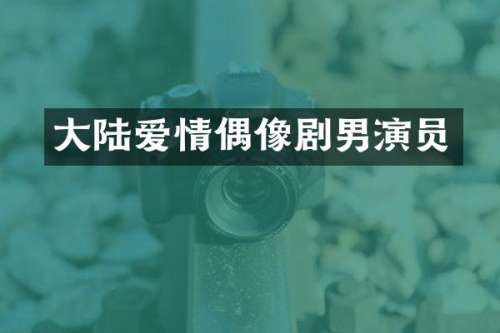 大陆爱情偶像剧男演员