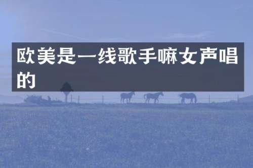 欧美是一线歌手嘛女声唱的