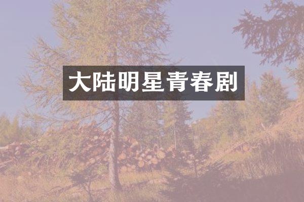 大陆明星青春剧