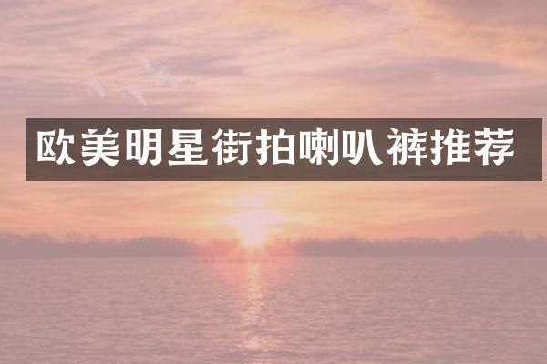 欧美明星街拍喇叭裤推荐