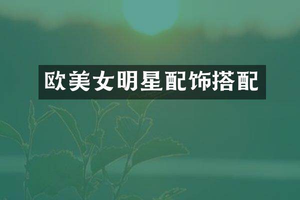 欧明星配饰搭配