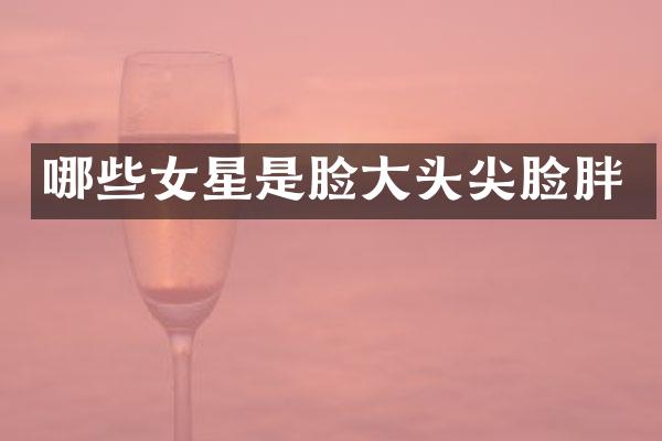 哪些女星是脸大头尖脸胖