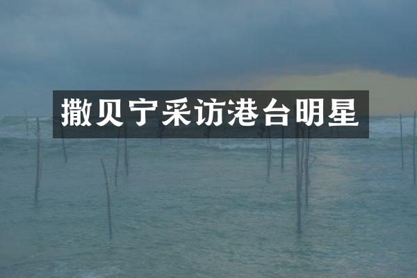 撒贝宁采访港台明星