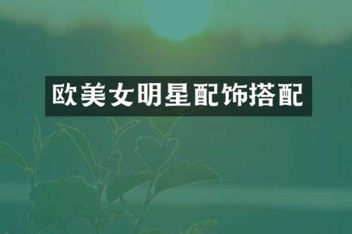 欧明星配饰搭配