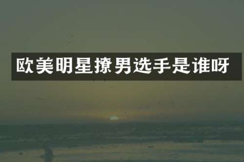 欧美明星撩男选手是谁呀