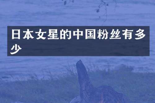日本女星的中国粉丝有多少