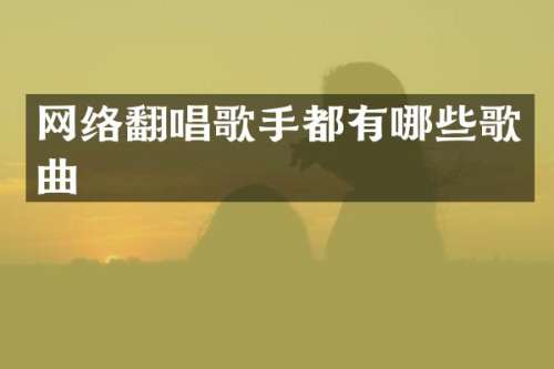 网络翻唱歌手都有哪些歌曲
