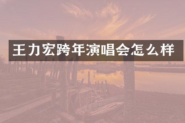 王力宏跨年演唱会怎么样