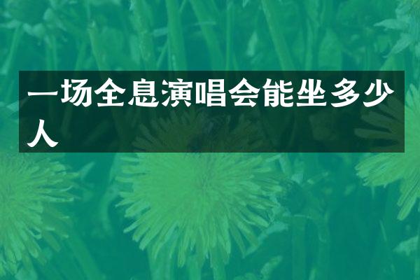 一场全息演唱会能坐多少人