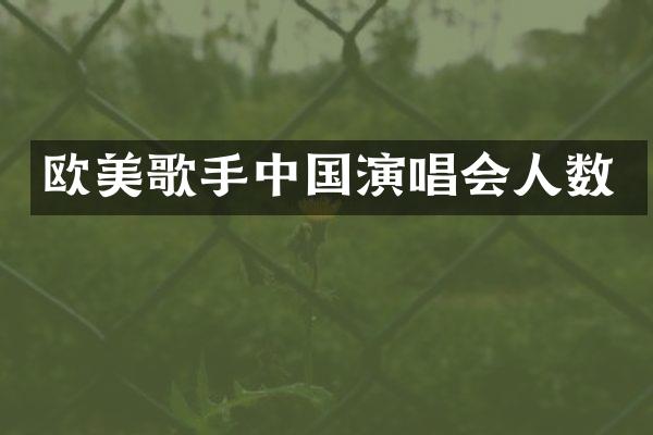 欧美歌手中国演唱会人数