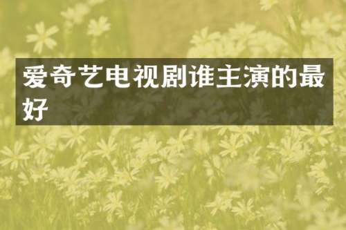 爱奇艺电视剧谁主演的最好