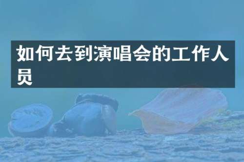 如何去到演唱会的工作人员