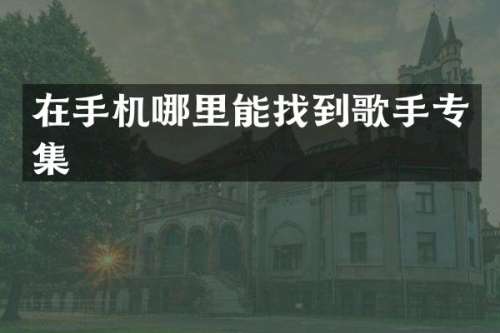 在手机哪里能找到歌手专集