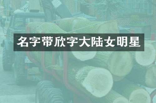 名字带欣字大陆女明星