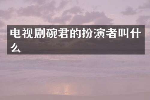 电视剧碗君的扮演者叫什么