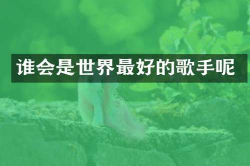 谁会是世界最好的歌手呢