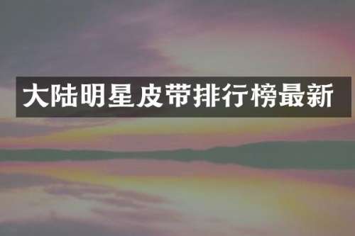 大陆明星皮带排行榜最新