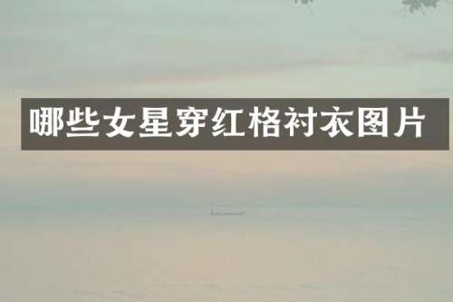 哪些女星穿红格衬衣图片