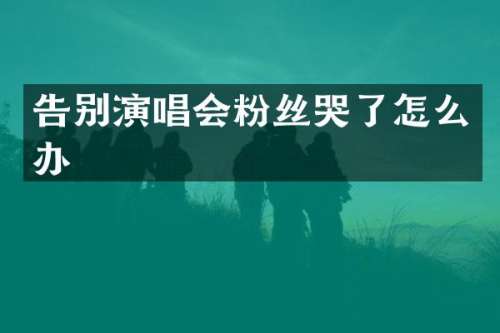 告别演唱会粉丝哭了怎么办
