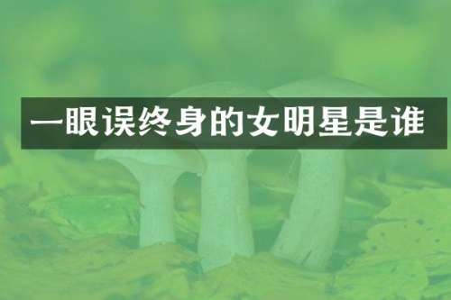 一眼误终身的女明星是谁