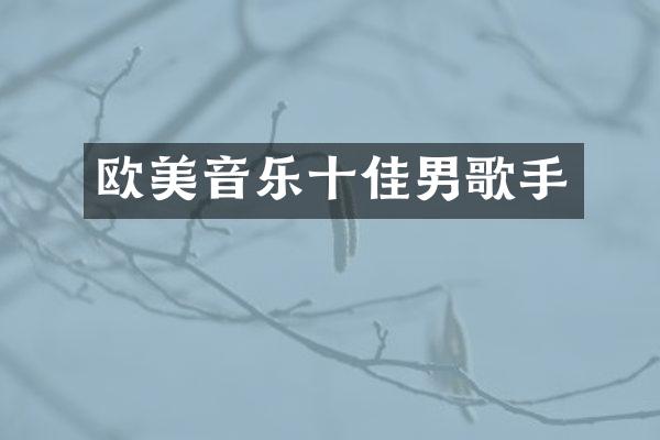 欧美音乐十佳男歌手