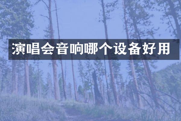 演唱会音响哪个设备好用