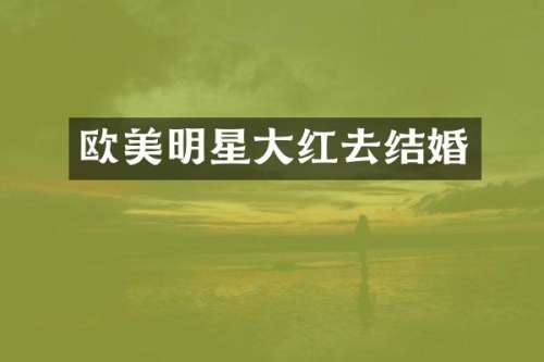 欧美明星大红去结婚