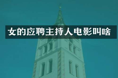 女的应聘主持人电影叫啥
