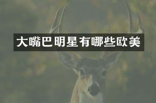 大嘴巴明星有哪些欧美
