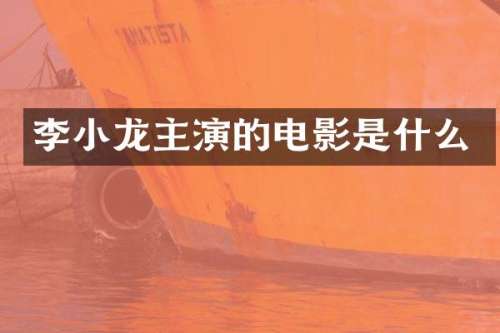 李小龙主演的电影是什么