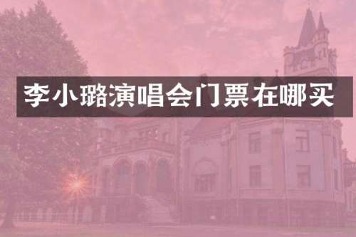 李小璐演唱会门票在哪买