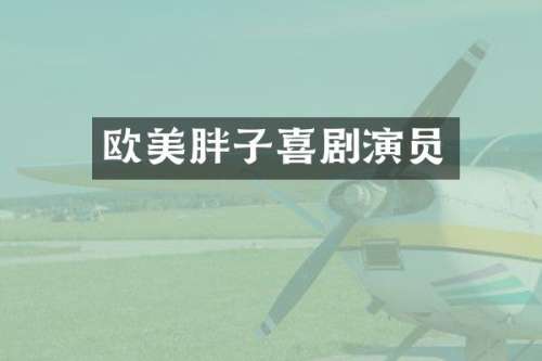 欧美胖子喜剧演员